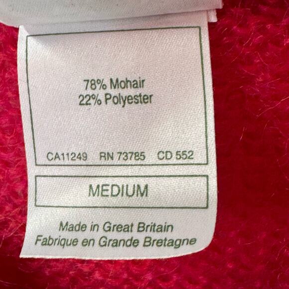 Vtg LAURA ASHLEY Cardigan Women's M Mohair Lace Coquette Cottagecore Fairycore - Picture 8 of 11